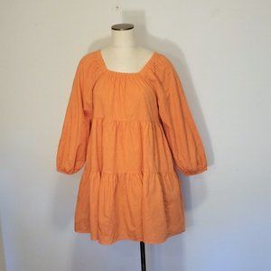 Trapeze DRESS  Peasant Universal Thread, Orange S